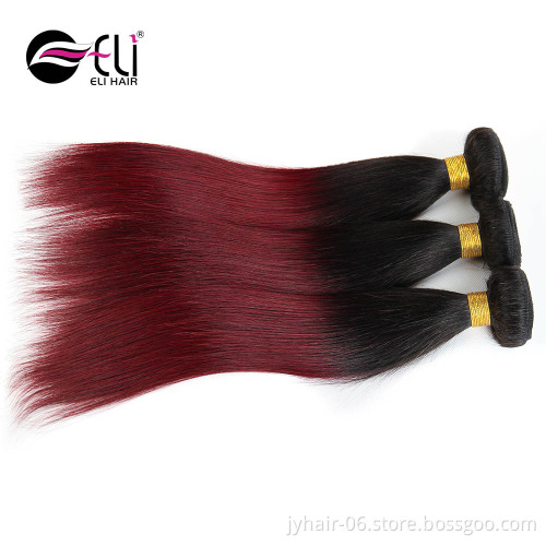 Top Quality Peruvian Virgin Hair Aliexpress Hot Sale Ombre Hair Extensions Red Color Peruvian Hair